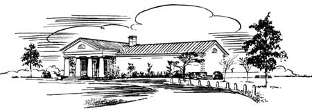 sketch of museum-administration building