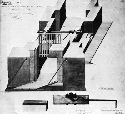 Fort Pulaski drawbridge plan
