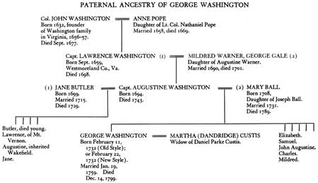 paternal ancestry of George Washington
