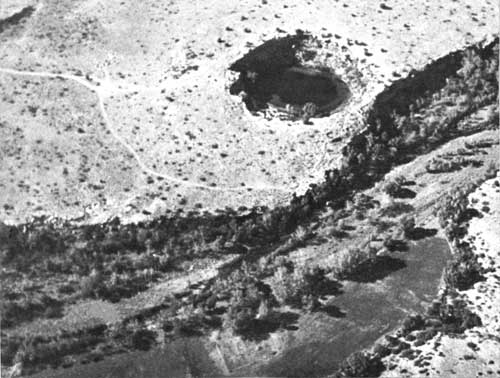 aerial view of Montezuma Well