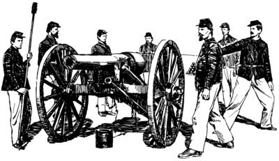 troops with artillery