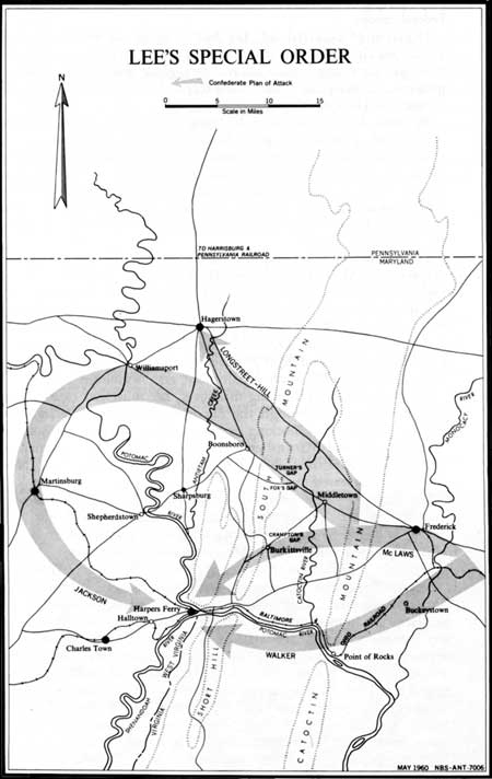 map showing Lee's Special Order