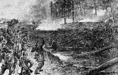 Confederate attack at Beaver Dam Creek