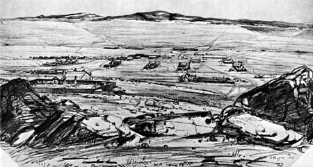 sketch of Fort Union in 1859
