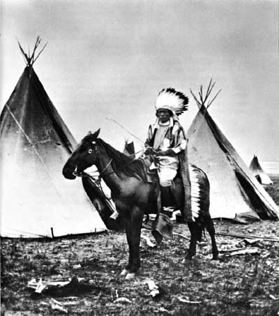 Ute tribal encampment