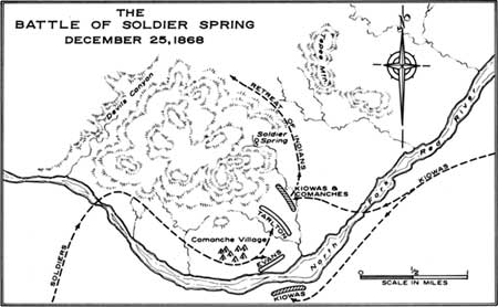map of the Battle of Soldier Springs