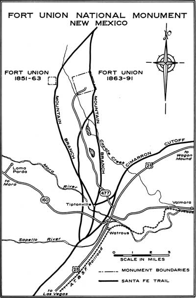 map of Fort Union NM