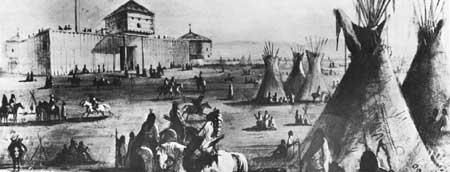 painting of Fort Laramie