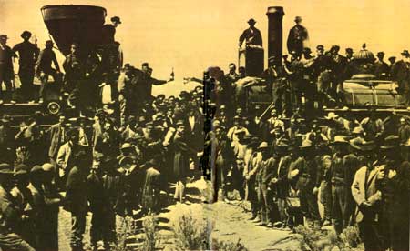 joining of the rails, May 10, 1869