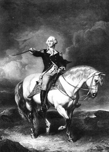 painting of George Washington on a horse
