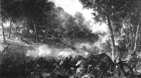 Repulse of General Johnson's Confederates near Spangler's Spring