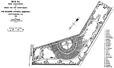 sketch map of National Cemetery