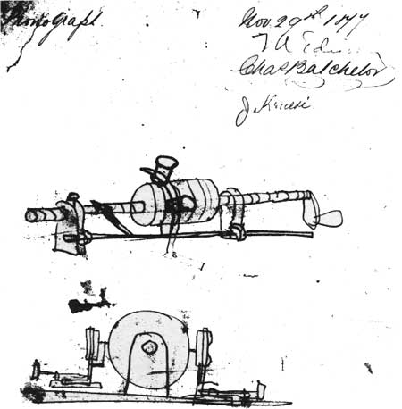 sketch of phonograph