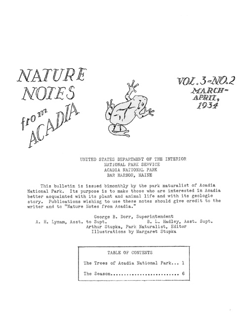 cover to Nature Notes