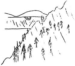 sketch of slope of Crater Lake's rim