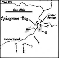 sketch map of Sphagnum Bog ponds