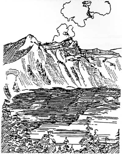 sketch of Crater Lake