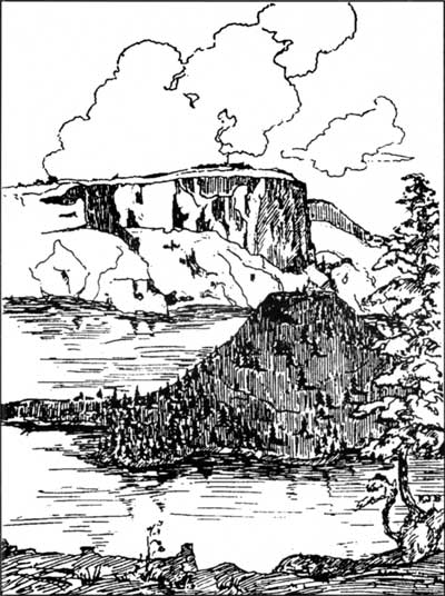 Wizard Island and Llao Rock
