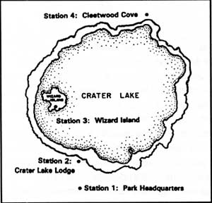 map of Crater Lake