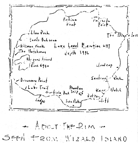 sketch map of Crater Lake