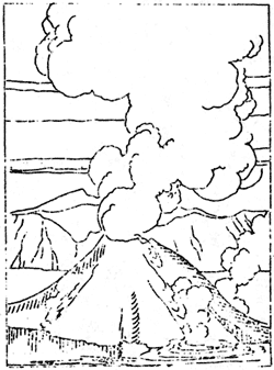 sketch of steam from Wizard Island