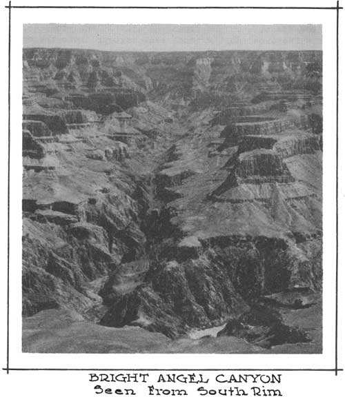 BRIGHT ANGEL CANYON Seen From South Rim