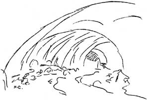 sketch of ice cave
