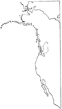 sketch map of western North America