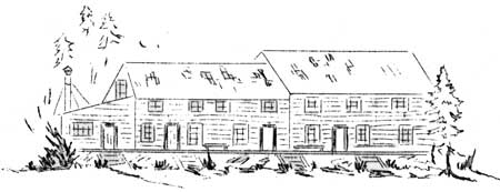 sketch of Old Longmire Hotel