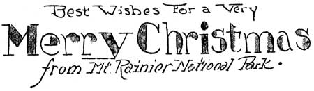Merry Christmas from Mt. Rainier National Park