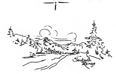 sketch of Sawtooth Ridge