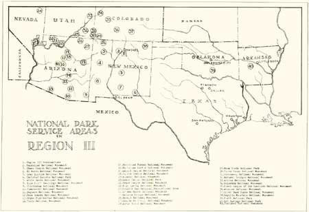 map of Region III park units