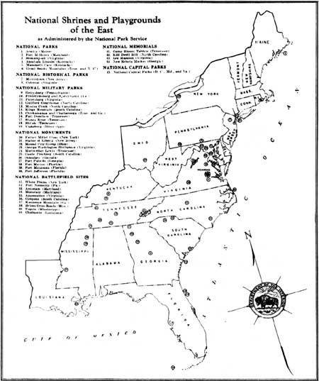 map of Region One park units