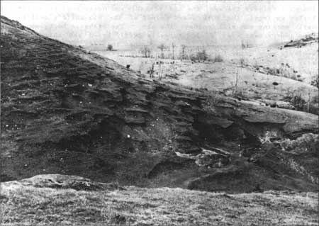 eroded hillside