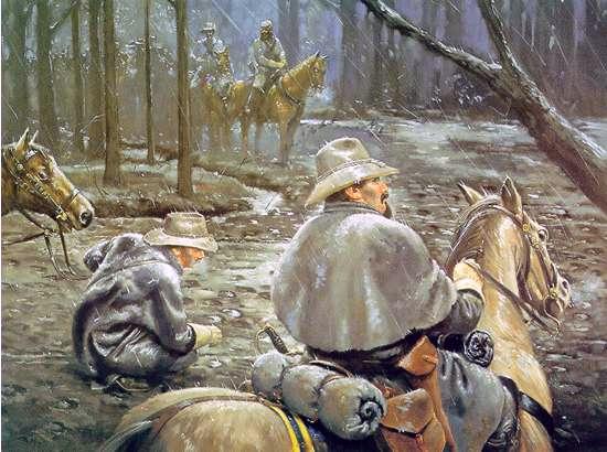 Tracking the Federals, painting by Martin Pate