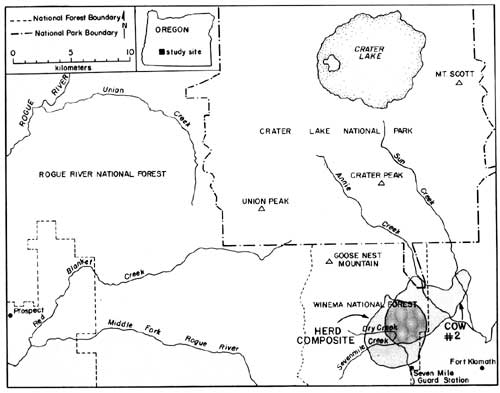 map showing elk home ranges