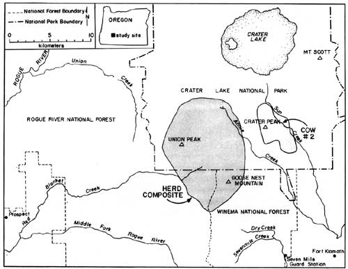 map showing elk home ranges