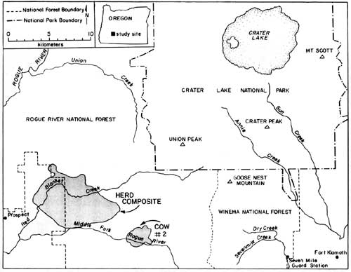 map showing elk home ranges