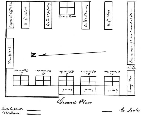 sketch of ground plan of Fort Wingate
