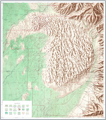 shaded relief map