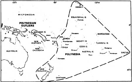 map of Polynesian Triangle