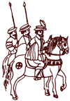 sketch of Spaniard on horseback
