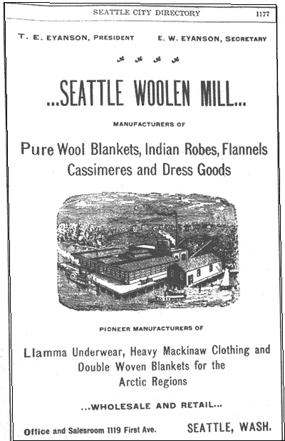 Seattle Woolen Mill Advertisement