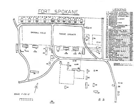 map of Fort Spokane