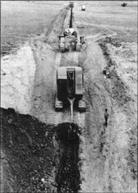 excavation of trench
