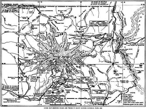 Guide Map for park visitors, 1938