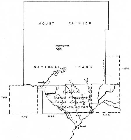 map of Cowlitz Game Preserve