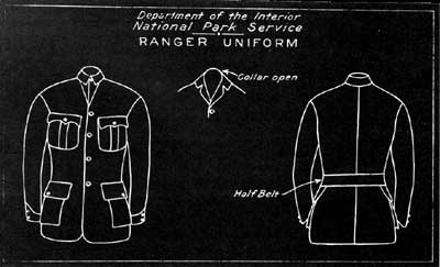 drawing of NPS uniform