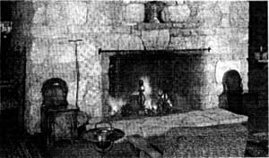 eastern lobby fireplace