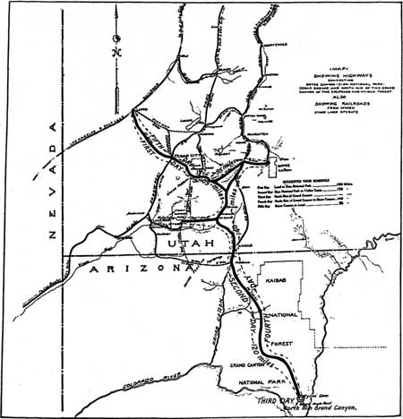 map of Union Pacific's 'circle tour'